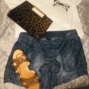 Jean high waist denim shorts